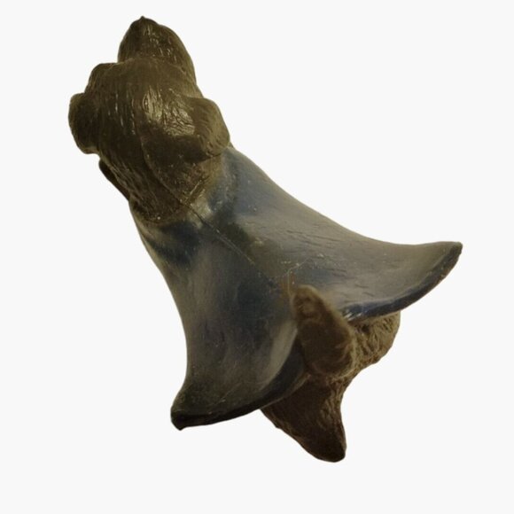 Miniature Toy Dog  Black Blue Cape Dollhouse - Picture 7 of 10